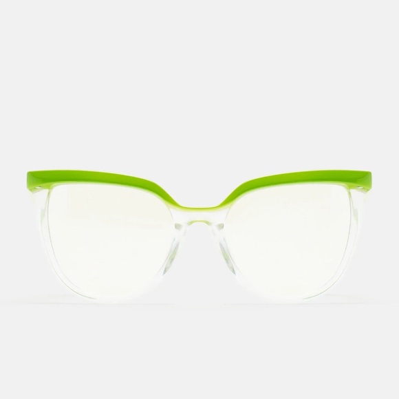 •Seeing thru You• Green Frame Clear Lens Blue Light Eyewear - Picture 2 of 3